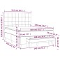 vidaXL Boxspringbett mit Matratze Dunkelblau 140x190 cm Samt vidaXL Boxspringbett mit Matratze Dunkelblau 140x190 cm Samt