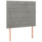 vidaXL Boxspringbett mit Matratze Hellgrau 80x200 cm Samt vidaXL Boxspringbett mit Matratze Hellgrau 80x200 cm Samt