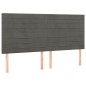 vidaXL Boxspringbett mit Matratze Dunkelgrau 160x200 cm Samt vidaXL Boxspringbett mit Matratze Dunkelgrau 160x200 cm Samt
