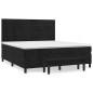 vidaXL Boxspringbett mit Matratze Schwarz 180x200 cm Samt vidaXL Boxspringbett mit Matratze Schwarz 180x200 cm Samt