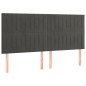 vidaXL Boxspringbett mit Matratze Dunkelgrau 200x200 cm Samt vidaXL Boxspringbett mit Matratze Dunkelgrau 200x200 cm Samt