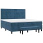 vidaXL Boxspringbett mit Matratze Dunkelblau 160x200 cm Samt vidaXL Boxspringbett mit Matratze Dunkelblau 160x200 cm Samt
