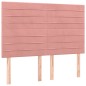 vidaXL Boxspringbett mit Matratze Rosa 140x190 cm Samt vidaXL Boxspringbett mit Matratze Rosa 140x190 cm Samt