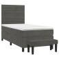 vidaXL Boxspringbett mit Matratze Dunkelgrau 90x190 cm Samt vidaXL Boxspringbett mit Matratze Dunkelgrau 90x190 cm Samt