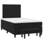 vidaXL Boxspringbett mit Matratze Schwarz 120x200 cm Samt vidaXL Boxspringbett mit Matratze Schwarz 120x200 cm Samt