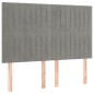vidaXL Boxspringbett mit Matratze Hellgrau 140x190 cm Samt vidaXL Boxspringbett mit Matratze Hellgrau 140x190 cm Samt