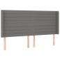 vidaXL Boxspringbett mit Matratze & LED Dunkelgrau 180x200 cm Stoff vidaXL Boxspringbett mit Matratze & LED Dunkelgrau 180x200 cm Stoff