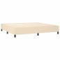 vidaXL Boxspringbett mit Matratze & LED Creme 200x200 cm Stoff vidaXL Boxspringbett mit Matratze & LED Creme 200x200 cm Stoff