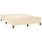vidaXL Boxspringbett mit Matratze & LED Creme 140x200 cm Stoff vidaXL Boxspringbett mit Matratze & LED Creme 140x200 cm Stoff