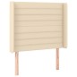 vidaXL Boxspringbett mit Matratze & LED Creme 100x200 cm Stoff vidaXL Boxspringbett mit Matratze & LED Creme 100x200 cm Stoff