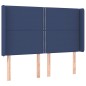 vidaXL Boxspringbett mit Matratze & LED Blau 140x200 cm Stoff vidaXL Boxspringbett mit Matratze & LED Blau 140x200 cm Stoff