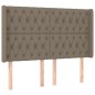 vidaXL Boxspringbett mit Matratze & LED Taupe 140x190 cm Stoff vidaXL Boxspringbett mit Matratze & LED Taupe 140x190 cm Stoff