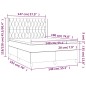 vidaXL Boxspringbett mit Matratze & LED Taupe 140x190 cm Stoff vidaXL Boxspringbett mit Matratze & LED Taupe 140x190 cm Stoff