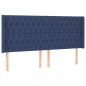 vidaXL Boxspringbett mit Matratze & LED Blau 180x200 cm Stoff vidaXL Boxspringbett mit Matratze & LED Blau 180x200 cm Stoff