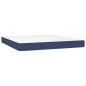 vidaXL Boxspringbett mit Matratze & LED Blau 160x200 cm Stoff vidaXL Boxspringbett mit Matratze & LED Blau 160x200 cm Stoff