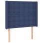vidaXL Boxspringbett mit Matratze & LED Blau 90x190 cm Stoff vidaXL Boxspringbett mit Matratze & LED Blau 90x190 cm Stoff