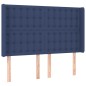 vidaXL Boxspringbett mit Matratze & LED Blau 140x200 cm Stoff vidaXL Boxspringbett mit Matratze & LED Blau 140x200 cm Stoff