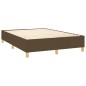 vidaXL Boxspringbett mit Matratze & LED Dunkelbraun 140x200 cm Stoff vidaXL Boxspringbett mit Matratze & LED Dunkelbraun 140x200 cm Stoff