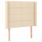 vidaXL Boxspringbett mit Matratze & LED Creme 90x190 cm Stoff vidaXL Boxspringbett mit Matratze & LED Creme 90x190 cm Stoff