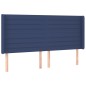 vidaXL Boxspringbett mit Matratze & LED Blau 180x200 cm Stoff vidaXL Boxspringbett mit Matratze & LED Blau 180x200 cm Stoff