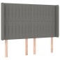 vidaXL Boxspringbett mit Matratze & LED Dunkelgrau 140x200 cm Stoff vidaXL Boxspringbett mit Matratze & LED Dunkelgrau 140x200 cm Stoff