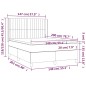 vidaXL Boxspringbett mit Matratze & LED Dunkelgrau 140x200 cm Stoff vidaXL Boxspringbett mit Matratze & LED Dunkelgrau 140x200 cm Stoff
