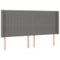 vidaXL Boxspringbett mit Matratze & LED Dunkelgrau 160x200 cm Stoff vidaXL Boxspringbett mit Matratze & LED Dunkelgrau 160x200 cm Stoff