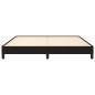 Bettgestell Schwarz 180×200 cm Stoff Bettgestell Schwarz 180×200 cm Stoff