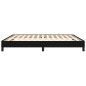 Bettgestell Schwarz 180×200 cm Stoff Bettgestell Schwarz 180×200 cm Stoff