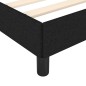 Bettgestell Schwarz 180×200 cm Stoff Bettgestell Schwarz 180×200 cm Stoff