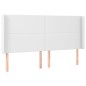 vidaXL Boxspringbett mit Matratze & LED Weiß 160x200 cm Kunstleder vidaXL Boxspringbett mit Matratze & LED Weiß 160x200 cm Kunstleder