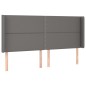 vidaXL Boxspringbett mit Matratze & LED Grau 160x200 cm Kunstleder vidaXL Boxspringbett mit Matratze & LED Grau 160x200 cm Kunstleder