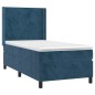 vidaXL Boxspringbett mit Matratze & LED Dunkelblau 90x190 cm Samt vidaXL Boxspringbett mit Matratze & LED Dunkelblau 90x190 cm Samt