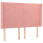 vidaXL Boxspringbett mit Matratze & LED Rosa 140x190 cm Samt vidaXL Boxspringbett mit Matratze & LED Rosa 140x190 cm Samt