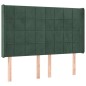 vidaXL Boxspringbett mit Matratze & LED Dunkelgrün 140x190 cm Samt vidaXL Boxspringbett mit Matratze & LED Dunkelgrün 140x190 cm Samt