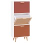 vidaXL Schuhschrank Weiß 52x25x120 cm Holzwerkstoff vidaXL Schuhschrank Weiß 52x25x120 cm Holzwerkstoff
