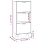 vidaXL Schuhschrank Weiß 52x25x120 cm Holzwerkstoff vidaXL Schuhschrank Weiß 52x25x120 cm Holzwerkstoff