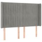 vidaXL Boxspringbett mit Matratze & LED Hellgrau 140x200 cm Samt vidaXL Boxspringbett mit Matratze & LED Hellgrau 140x200 cm Samt