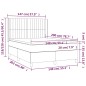 vidaXL Boxspringbett mit Matratze & LED Hellgrau 140x200 cm Samt vidaXL Boxspringbett mit Matratze & LED Hellgrau 140x200 cm Samt
