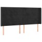 vidaXL Boxspringbett mit Matratze & LED Schwarz 200x200 cm Samt vidaXL Boxspringbett mit Matratze & LED Schwarz 200x200 cm Samt