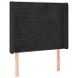 vidaXL Boxspringbett mit Matratze & LED Schwarz 90x190 cm Samt vidaXL Boxspringbett mit Matratze & LED Schwarz 90x190 cm Samt
