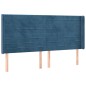 vidaXL Boxspringbett mit Matratze & LED Dunkelblau 200x200 cm Samt vidaXL Boxspringbett mit Matratze & LED Dunkelblau 200x200 cm Samt