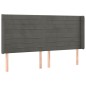 vidaXL Boxspringbett mit Matratze & LED Dunkelgrau 160x200 cm Samt vidaXL Boxspringbett mit Matratze & LED Dunkelgrau 160x200 cm Samt