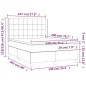 vidaXL Boxspringbett mit Matratze & LED Dunkelblau 140x200 cm Samt vidaXL Boxspringbett mit Matratze & LED Dunkelblau 140x200 cm Samt