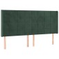 vidaXL Boxspringbett mit Matratze & LED Dunkelgrün 160x200 cm Samt vidaXL Boxspringbett mit Matratze & LED Dunkelgrün 160x200 cm Samt