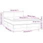 vidaXL Boxspringbett mit Matratze Dunkelgrau 140x190 cm Stoff vidaXL Boxspringbett mit Matratze Dunkelgrau 140x190 cm Stoff