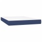 vidaXL Boxspringbett mit Matratze Blau 140x200 cm Stoff vidaXL Boxspringbett mit Matratze Blau 140x200 cm Stoff