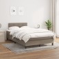 vidaXL Boxspringbett mit Matratze Taupe 120x200 cm Stoff vidaXL Boxspringbett mit Matratze Taupe 120x200 cm Stoff