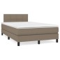 vidaXL Boxspringbett mit Matratze Taupe 120x200 cm Stoff vidaXL Boxspringbett mit Matratze Taupe 120x200 cm Stoff