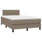 vidaXL Boxspringbett mit Matratze Taupe 120x200 cm Stoff vidaXL Boxspringbett mit Matratze Taupe 120x200 cm Stoff